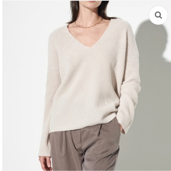 The Reset R Label The V Neck Wool Cashmere Sweater Xl - Picture 1 of 5
